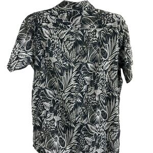 Jonathan Martin Tropical Floral Button-Up – 90s Island Core Aesthetic (Medium)